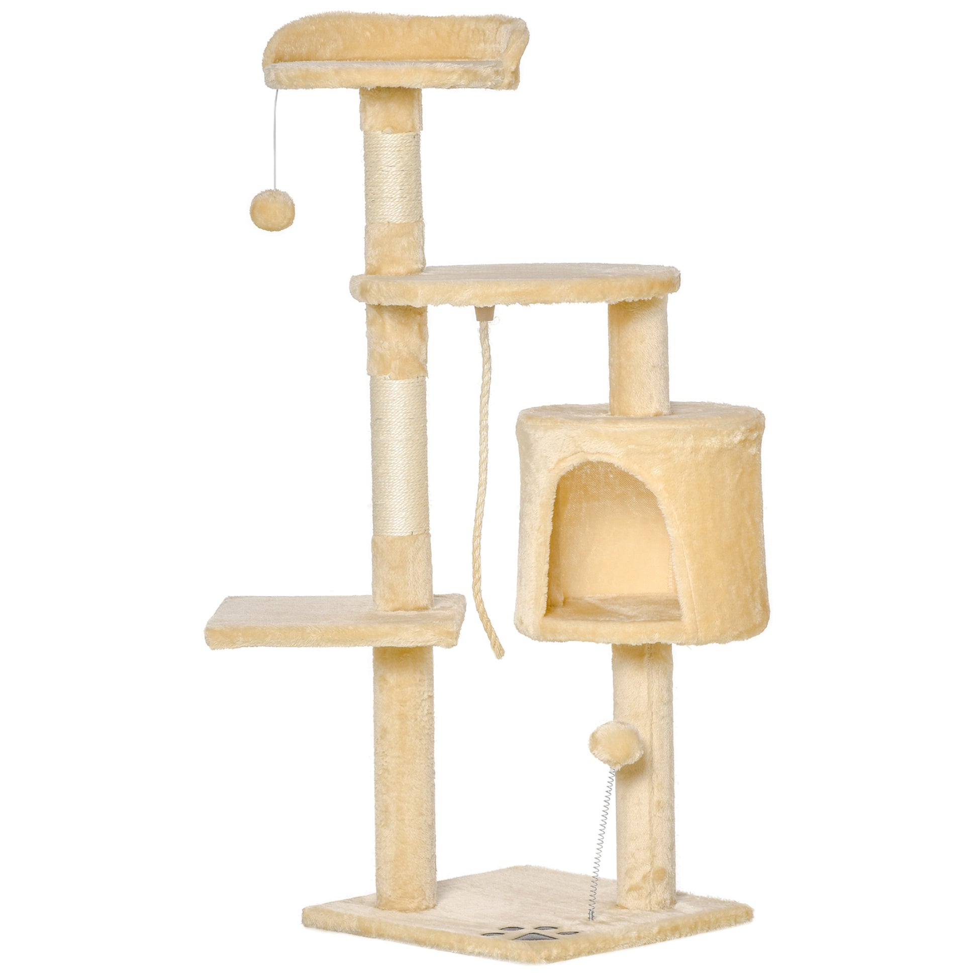 Cat Tree House Multi Level Activity Centre With Scratching Aosom UK Default Title