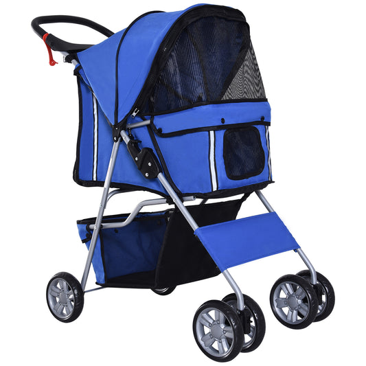 Dog Pushchair For Small Miniature Dogs Cats Foldable Travel Aosom UK Default Title
