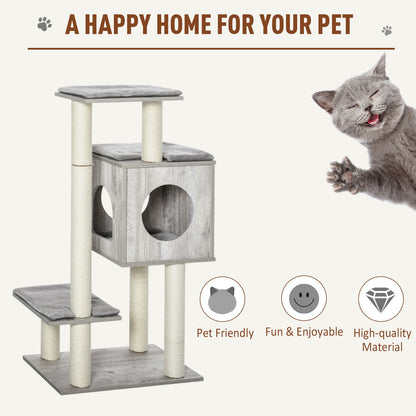 Multi Level Cat Tree Tower Activity Center Climbing Stand Aosom UK