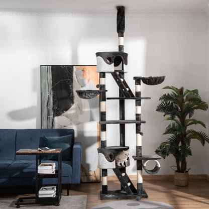 Adjustable Cat Tree Condo Kitten Playhouse With Scratching