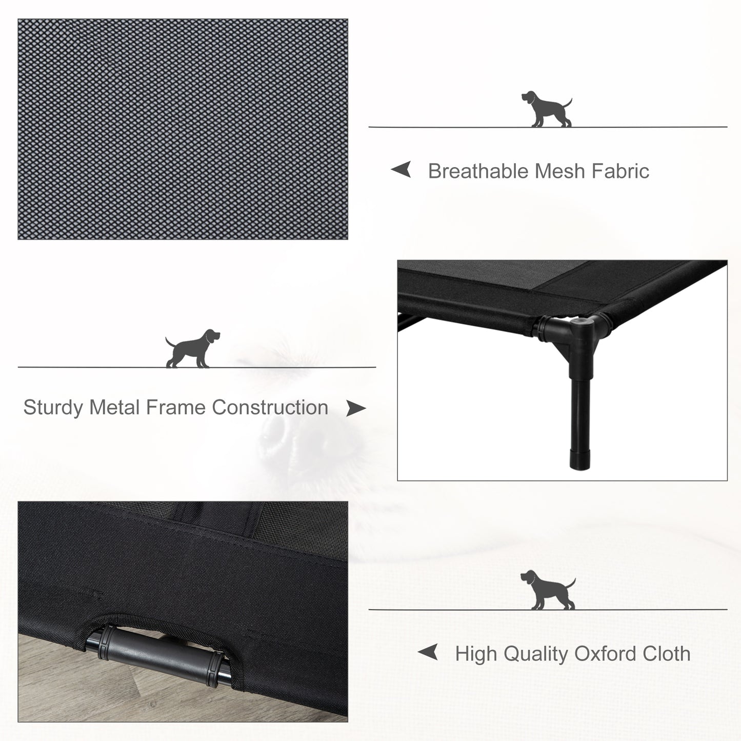 Large Elevated Dog Bed Cat Lifted Cooling Portable Camping Aosom UK