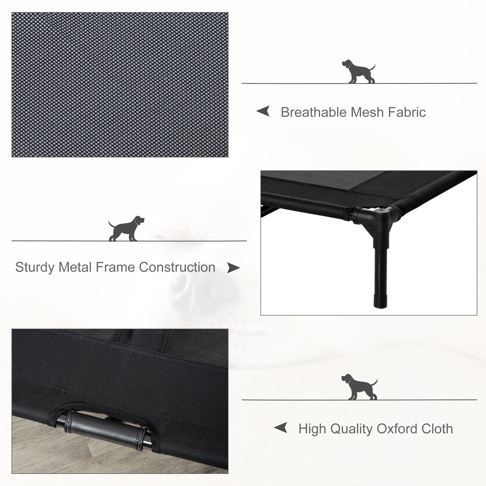 Large Elevated Dog Bed Cat Lifted Cooling Portable Camping Aosom UK