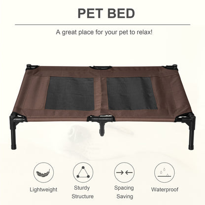 Elevated Pet Bed Large Raised Dog Cat Cooling Cot Portable Aosom UK