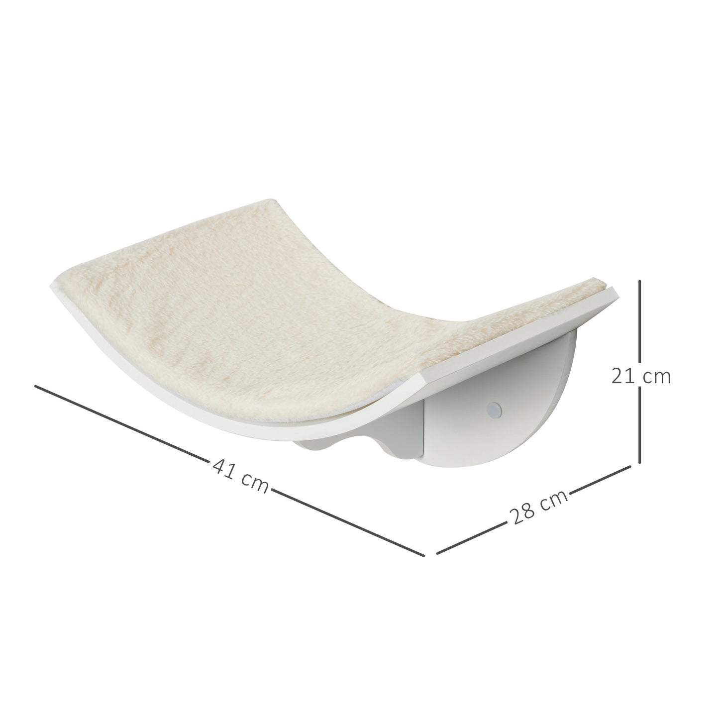Wall Mounted Wood Cat Shelves Curved Kitten Bed Climber Aosom UK
