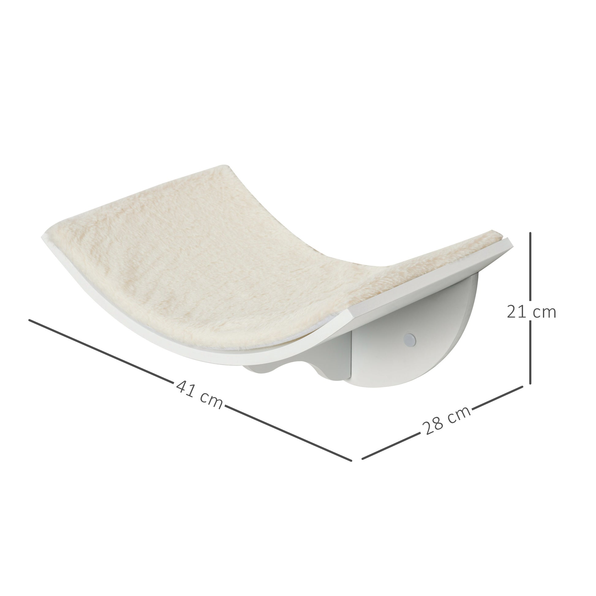 Wall Mounted Wood Cat Shelves Curved Kitten Bed Climber Aosom UK