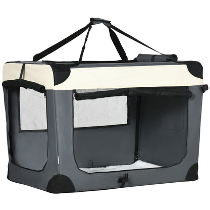 91Cm Foldable Pet Carrier With Cushion For Large Dogs Aosom UK Default Title