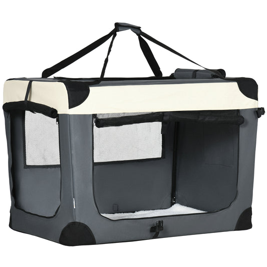 91Cm Foldable Pet Carrier With Cushion For Large Dogs Aosom UK Default Title
