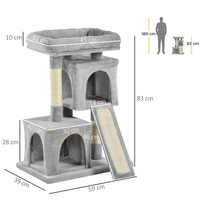 Feline Fortress 3 Tier Cat Tower With Sisal Scratchers